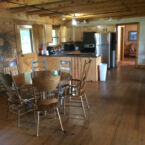446 Log Cabin Full Kitchen and dining area.