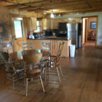 446 Log Cabin Full Kitchen and dining area.