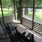 All Cabins have front porches, some are screened in.