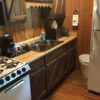 Cabin 438 Full Kitchen in this Log Cabin.