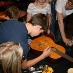 Fans get up close with the artist.