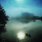 Sun rise on a lake near Monteagle.